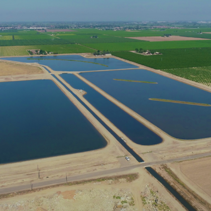 Consolidated recharge basins