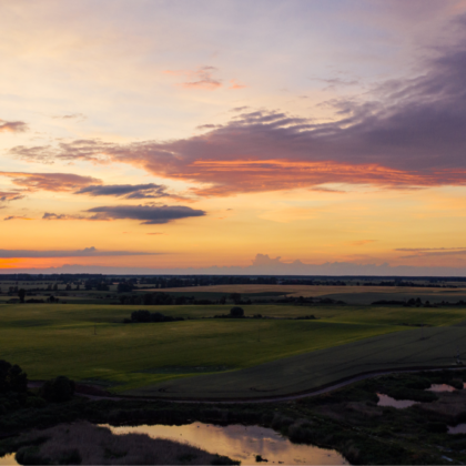 Empire 1 Pool at Sunset